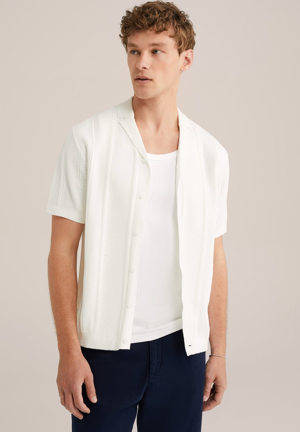 Рубашка WE Fashion, кремовый 
Рубашка WE Fashion, кремовый