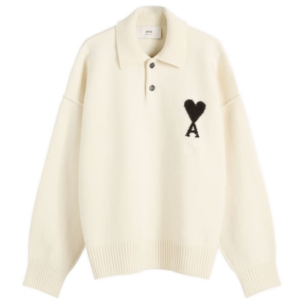 Вязаное поло из войлочной мериносовой шерсти Ami Paris, Ecru/Noir
Вязаное поло из войлочной мериносовой шерсти Ami Paris, Ecru/Noir