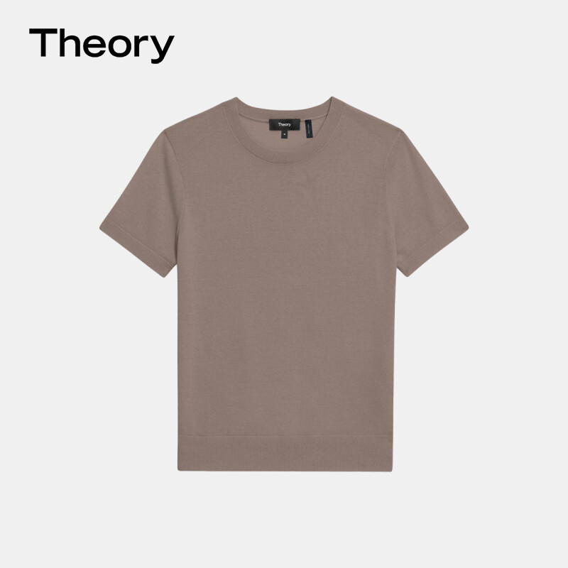 Женский шерстяной свитер Theory с круглым вырезом и короткими рукавами, бежевый
Женский шерстяной свитер Theory с круглым вырезом и короткими рукавами, бежевый
