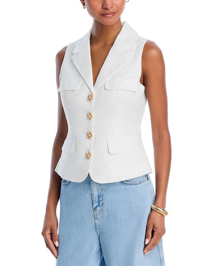 Жилет с вырезными лацканами AQUA, белый
Жилет с вырезными лацканами AQUA, белый