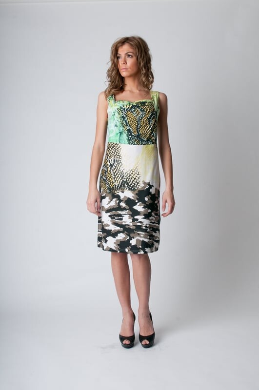 Платье без рукавов с животным принтом Conquista, зеленый
Платье без рукавов с животным принтом Conquista, зеленый