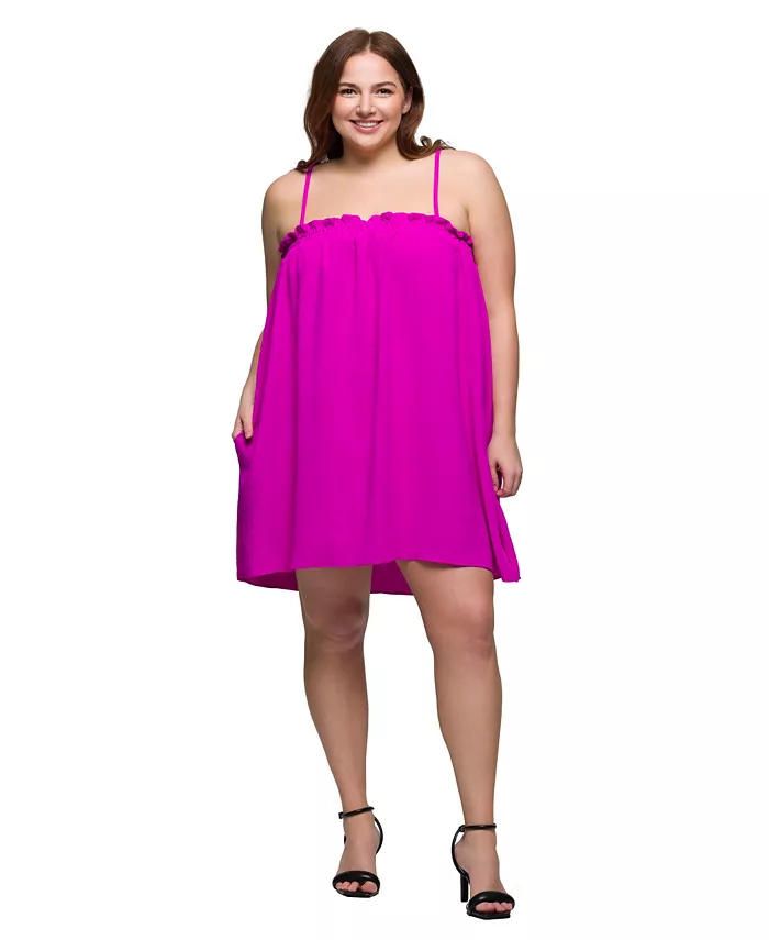 Мини-платье больших размеров с квадратным вырезом, тонкими бретельками и карманами-присборками 24seven Comfort Apparel, розовый
Мини-платье больших размеров с квадратным вырезом, тонкими бретельками и карманами-присборками 24seven Comfort Apparel, розовый