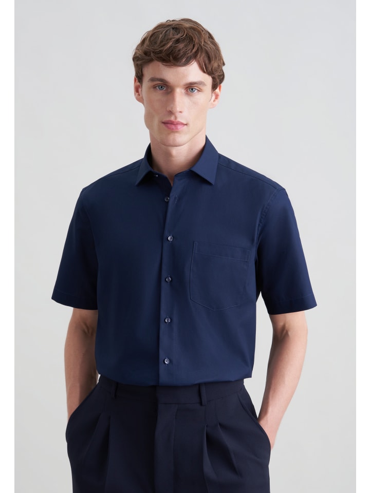 Seidensticker Деловая рубашка, стандартный размер, темно-синего цвета
Seidensticker Деловая рубашка, стандартный размер, темно-синего цвета