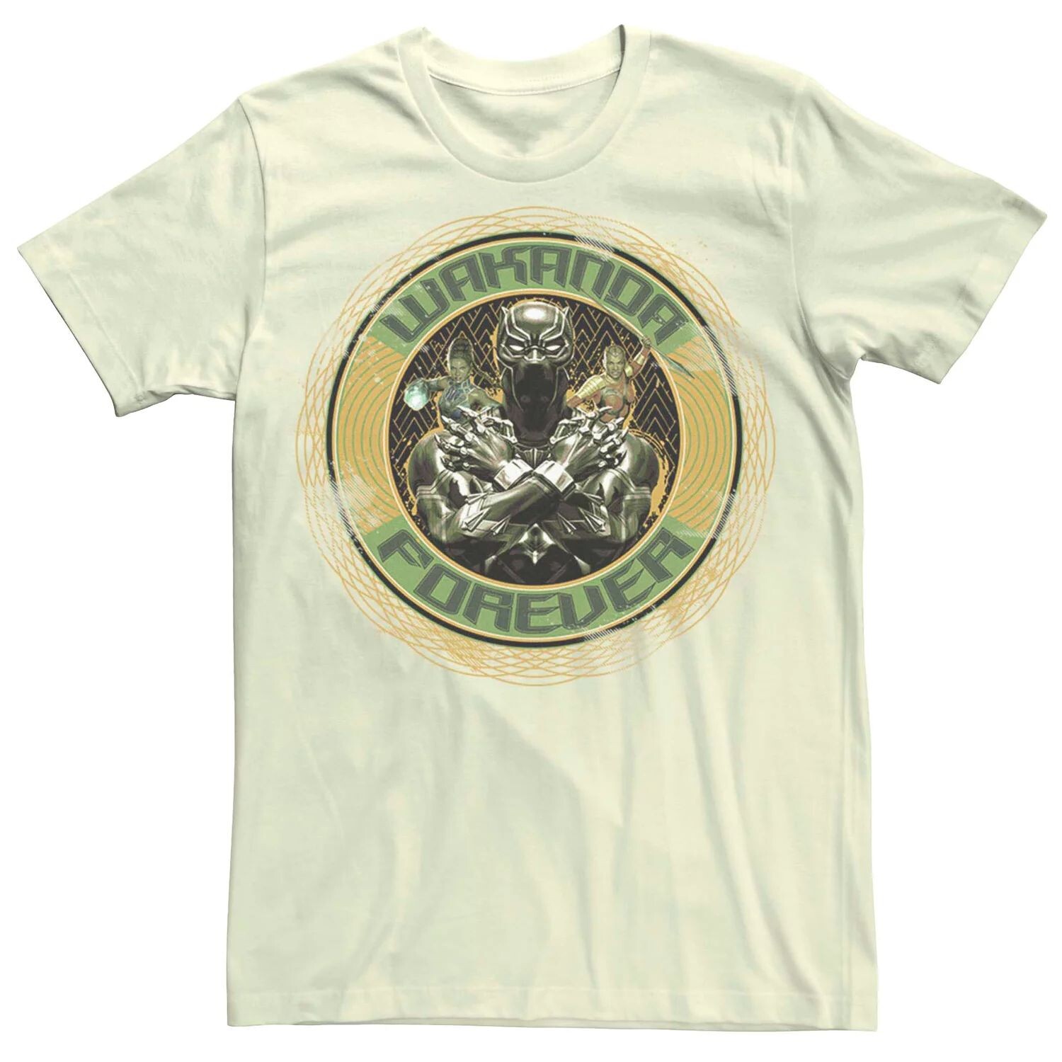 Мужская футболка с логотипом Marvel Black Panther Wakanda Forever Circle Licensed Character
Мужская футболка с логотипом Marvel Black Panther Wakanda Forever Circle Licensed Character