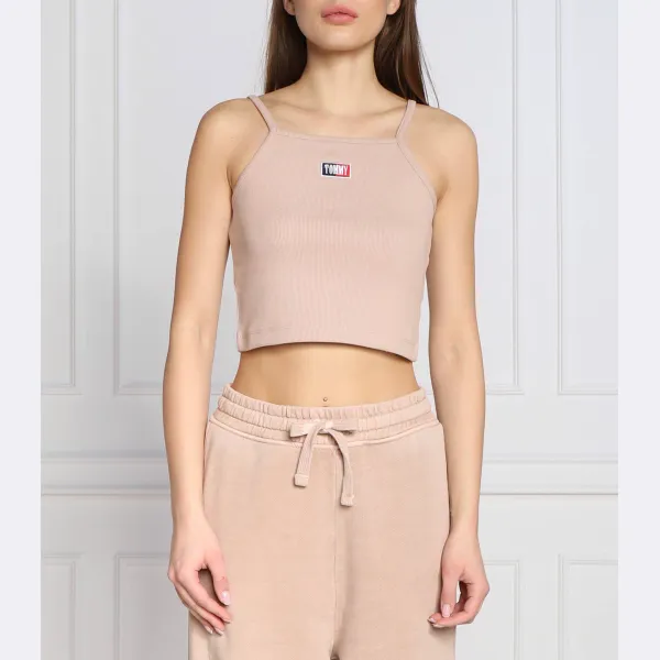 Укороченный топ Tommy Hilfiger, бежевый
Укороченный топ Tommy Hilfiger, бежевый