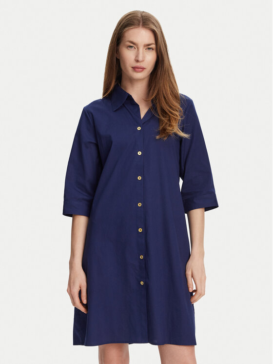 Свободный крой платья-рубашки BM033 Selmark, синий
Свободный крой платья-рубашки BM033 Selmark, синий