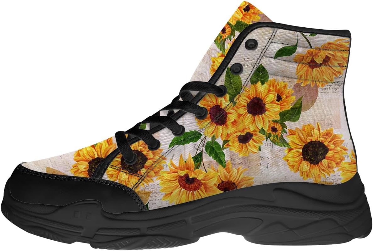 Кеды на высокой подошве с подсолнухами для женщин, желтые парусиновые платформенные туфли на шнуровке, подарок для нее и для него Generic
Кеды на высокой подошве с подсолнухами для женщин, желтые парусиновые платформенные туфли на шнуровке, подарок для нее и для него Generic