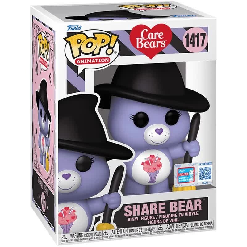 Funko POP! Care Bears - Share Bear (Witch) # 1417 (эксклюзивно для Nycc 2024 г.)
Funko POP! Care Bears - Share Bear (Witch) # 1417 (эксклюзивно для Nycc 2024 г.)