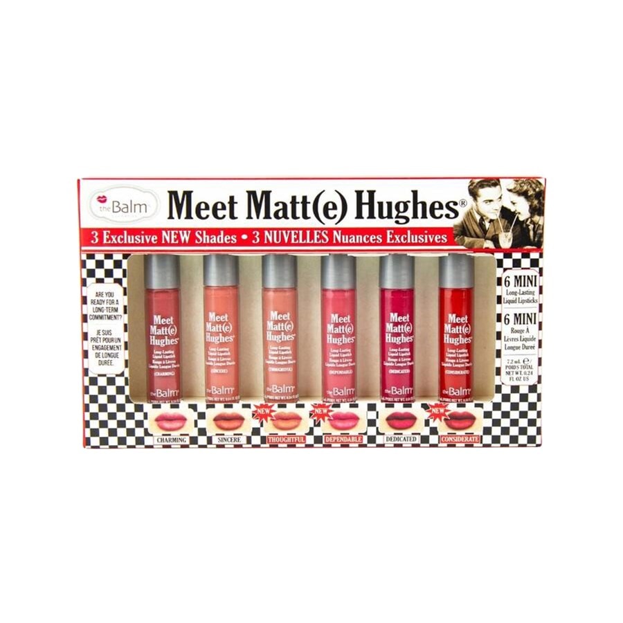 Помада The Balm MeetMatteHughes Vol.14, Long Lasting Liquid Lipsticks Charming 1.2 ml + Sincere 1.2 ml + Thoughful 1.2 ml + Dependable 1.2 ml + Dedicated 1.2 ml + Considerate 1.2 ml / 1 Stk.
Помада The Balm MeetMatteHughes Vol.14, Long Lasting Liquid Lipsticks Charming 1.2 ml + Sincere 1.2 ml + Thoughful 1.2 ml + Dependable 1.2 ml + Dedicated 1.2 ml + Considerate 1.2 ml / 1 Stk.