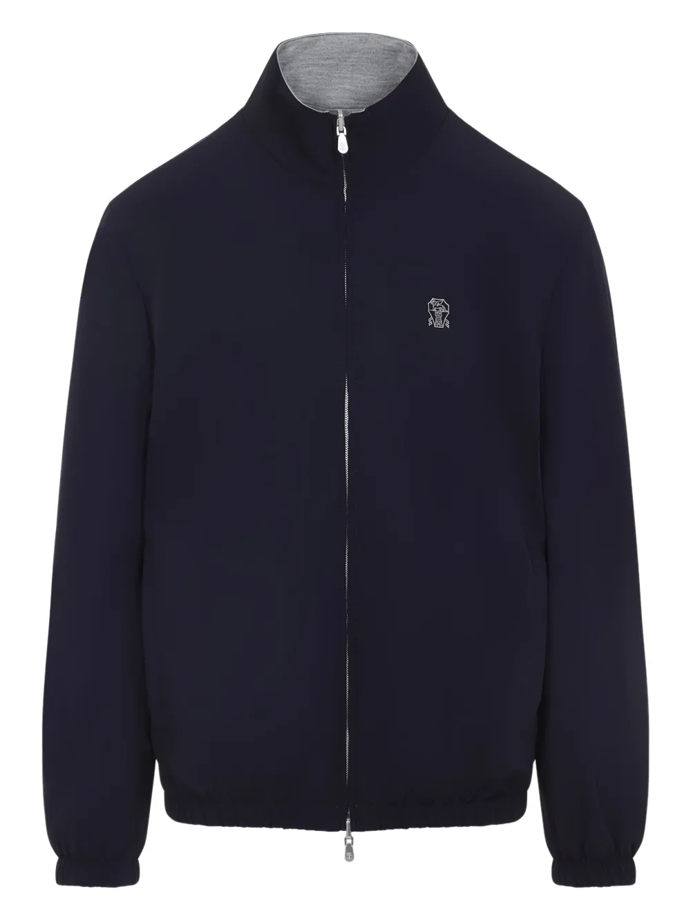 Двусторонняя куртка с вышитым логотипом Brunello Cucinelli, синий
Двусторонняя куртка с вышитым логотипом Brunello Cucinelli, синий