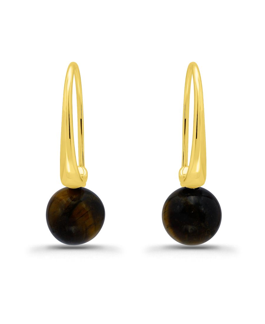 Позолоченные серьги-крючки с жесткой застежкой Macy's, Gold/Tigers Eye
Позолоченные серьги-крючки с жесткой застежкой Macy's, Gold/Tigers Eye