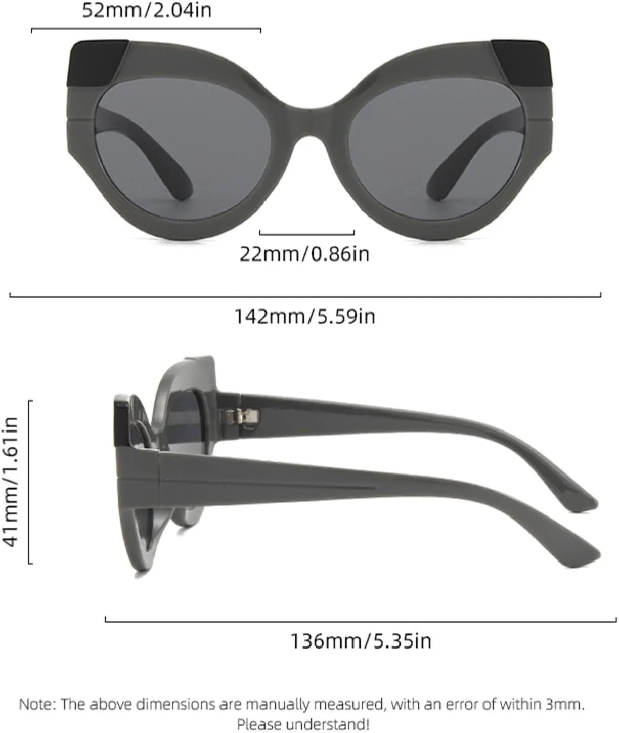 Солнцезащитные очки в форме «кошачий глаз» с контрастной оправой, защитой от УФ-излучения, многоцветные солнцезащитные очки для активного отдыха TKKTLLT, Blue
Солнцезащитные очки в форме «кошачий глаз» с контрастной оправой, защитой от УФ-излучения, многоцветные солнцезащитные очки для активного отдыха TKKTLLT, Blue