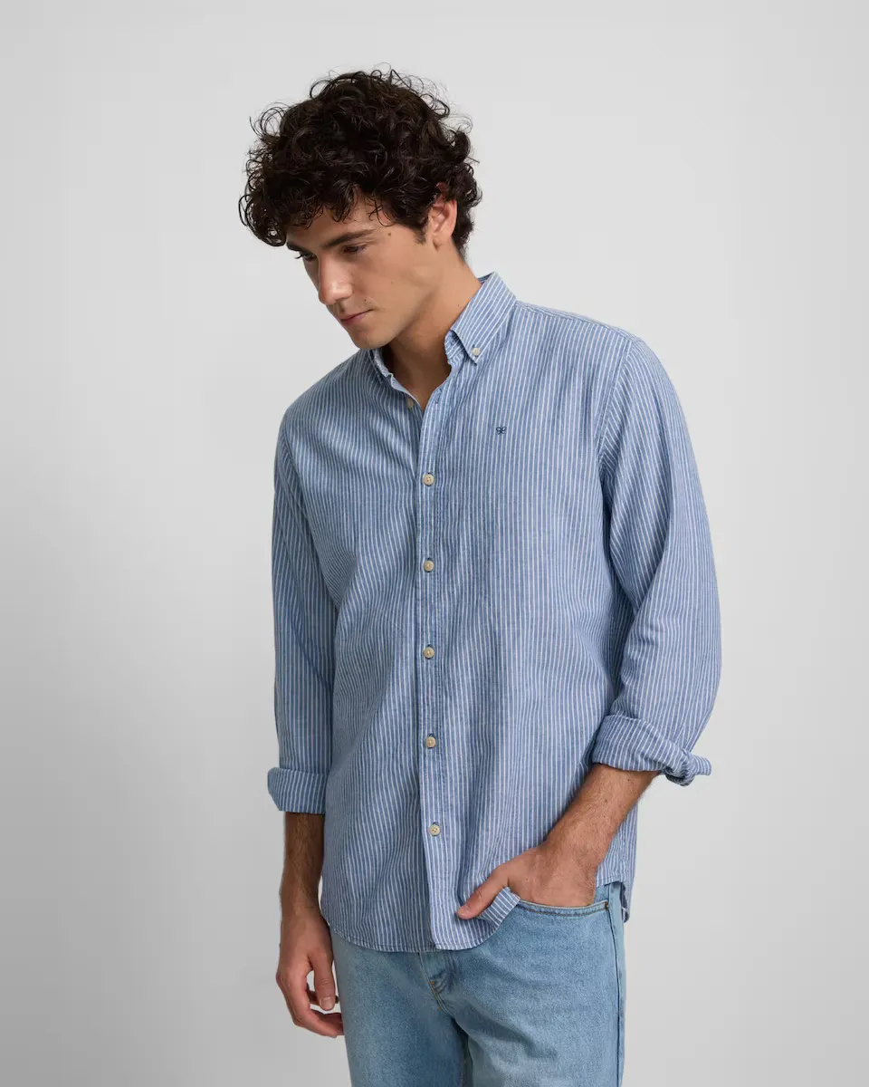 Мужская рубашка Sport Soft с полоской посередине Silbon, синий
Мужская рубашка Sport Soft с полоской посередине Silbon, синий