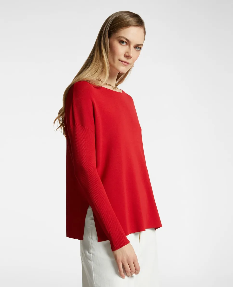 Женская майка с вырезом лодочкой и спущенным плечом Elena Miró, красный
Женская майка с вырезом лодочкой и спущенным плечом Elena Miró, красный