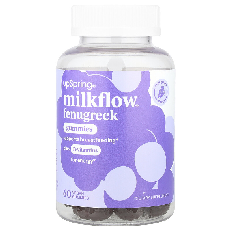 UpSpring, Milkflow жевательные мармеладки с пажитником, настоящий виноград, 60 веганских жевательных мармеладок
UpSpring, Milkflow жевательные мармеладки с пажитником, настоящий виноград, 60 веганских жевательных мармеладок