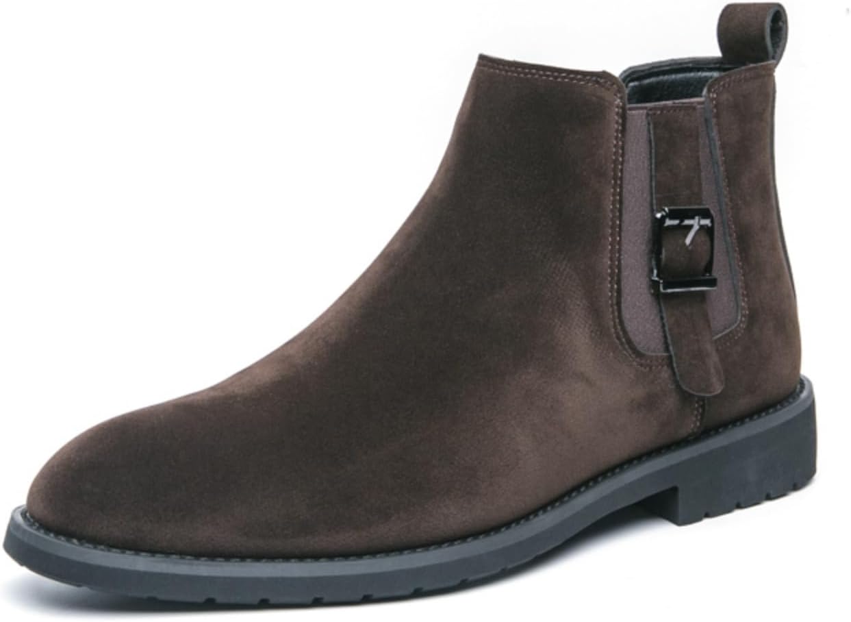 Мужские ретро ботинки Челси из замши с эластичной резинкой, повседневные, удобные, средней высоты, с круглым носком, нескользящие лоферы для работы, офиса, повседневной носки и улицы Boaobaihuo, коричневый
Мужские ретро ботинки Челси из замши с эластичной резинкой, повседневные, удобные, средней высоты, с круглым носком, нескользящие лоферы для работы, офиса, повседневной носки и улицы Boaobaihuo, коричневый