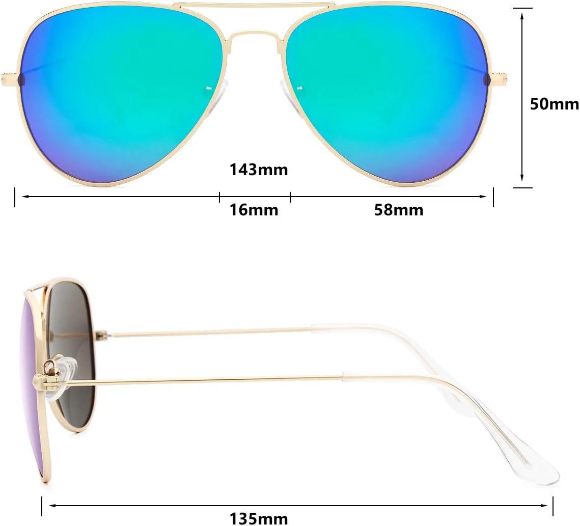 Солнцезащитные очки Livho для мужчин и женщин, авиаторские, поляризованные, с металлическими зеркальными линзами, защита от УФ-излучения UV 400, Blue Green+golden Red
Солнцезащитные очки Livho для мужчин и женщин, авиаторские, поляризованные, с металлическими зеркальными линзами, защита от УФ-излучения UV 400, Blue Green+golden Red