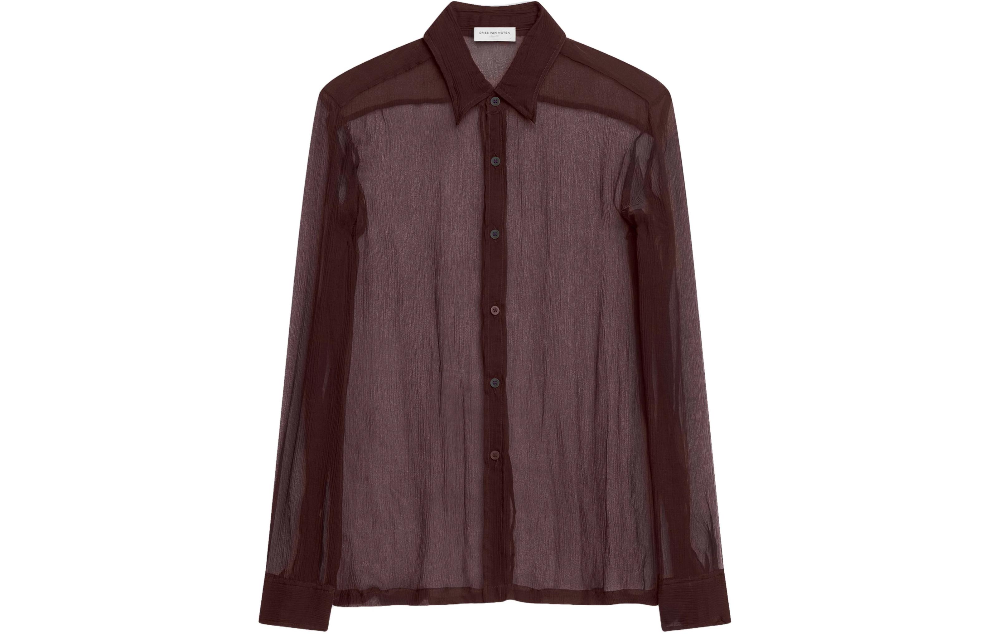 Dries Van Noten Мужская рубашка SS24 бордового цвета
Dries Van Noten Мужская рубашка SS24 бордового цвета