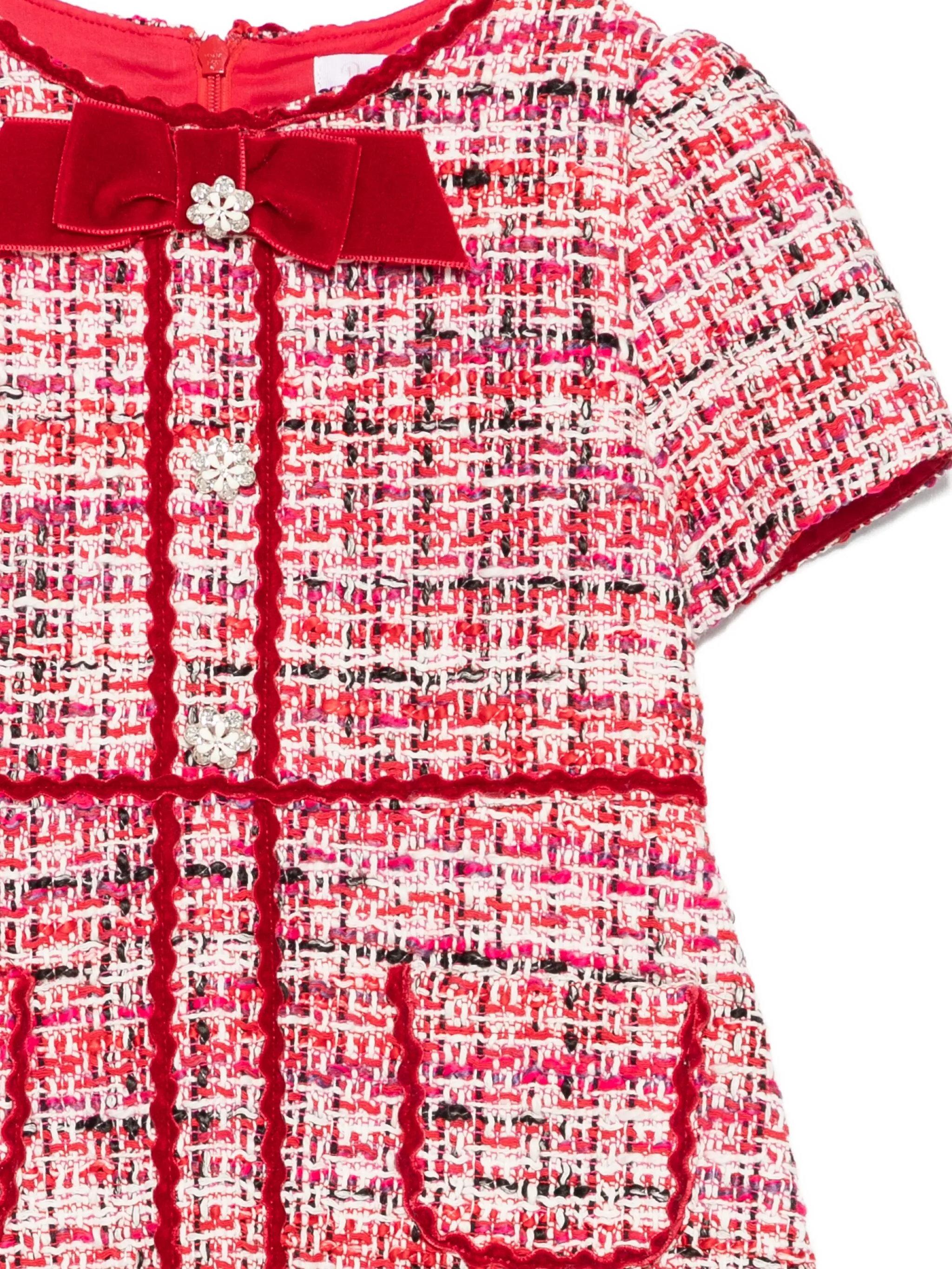 Твидовое платье с бантом Patachou, красный
Твидовое платье с бантом Patachou, красный