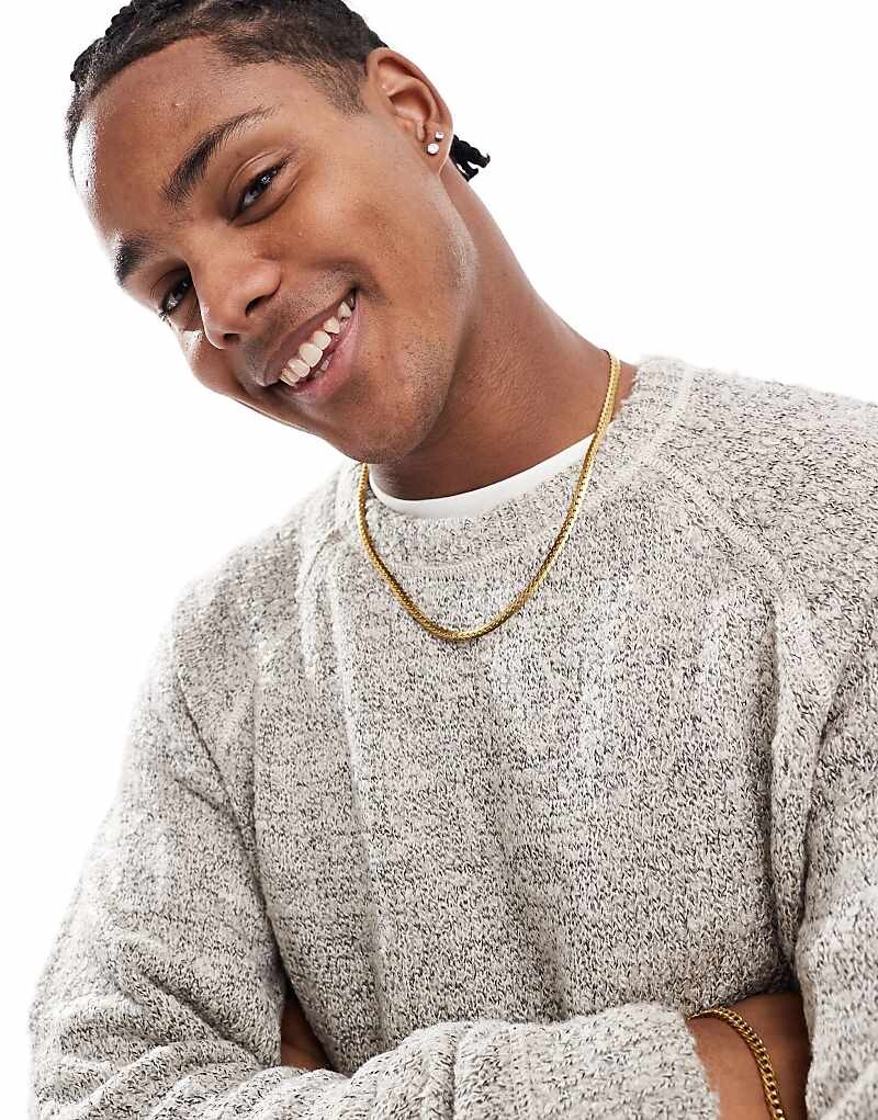 ONLY & SONS – Бежевый фактурный свитер с круглым вырезом
ONLY & SONS – Бежевый фактурный свитер с круглым вырезом