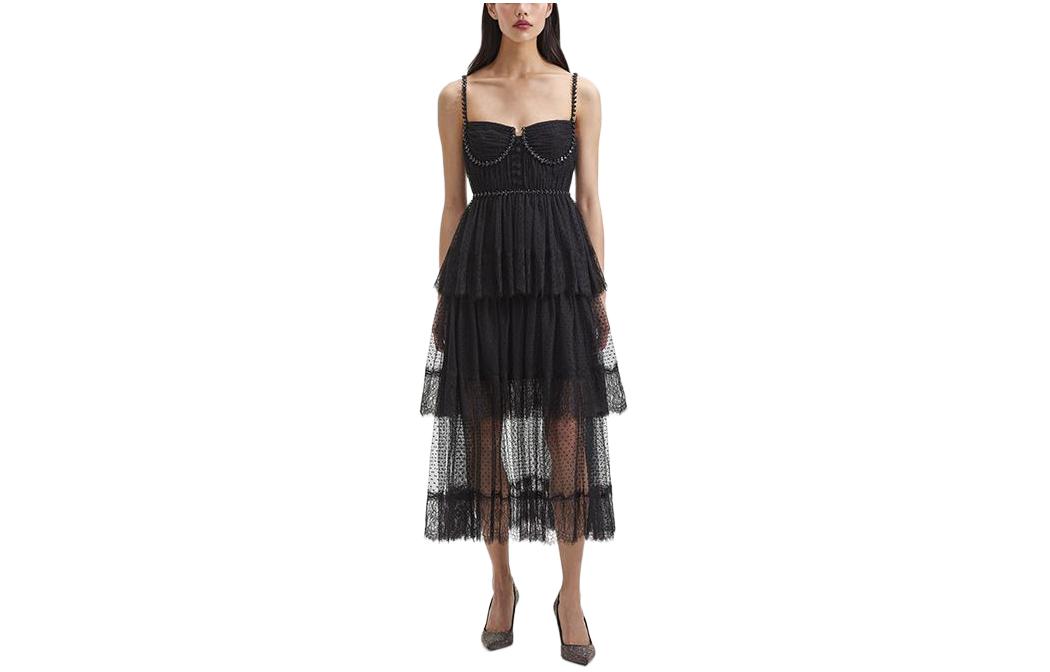 Самопортрет Классическое черное платье-комбинация Self-portrait
Самопортрет Классическое черное платье-комбинация Self-portrait