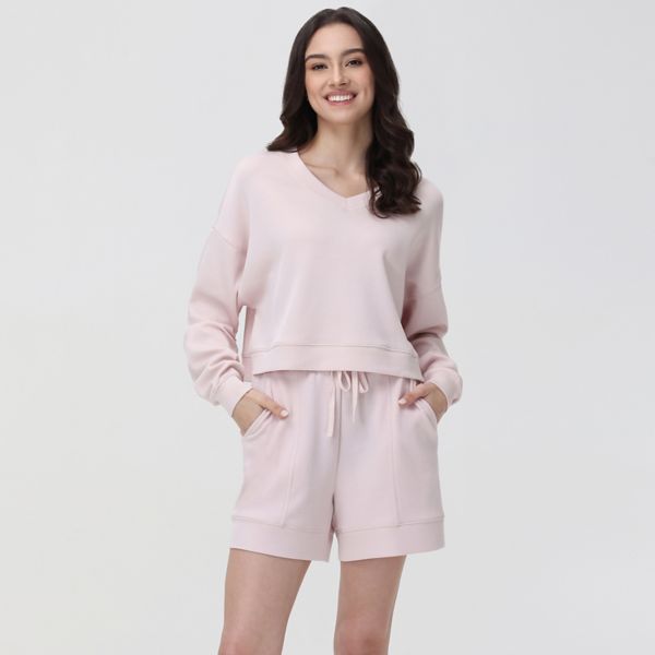 Женский пижамный комплект из топа с V-образным вырезом и пижамных шорт Adyson Parker, цвет ballet slipper
Женский пижамный комплект из топа с V-образным вырезом и пижамных шорт Adyson Parker, цвет ballet slipper