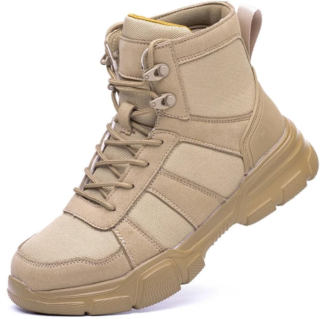 Мужская рабочая обувь с стальным носком, проколоустойчивые кроссовки, противоскользящие тактические ботинки для мужчин Generic, коричневый
Мужская рабочая обувь с стальным носком, проколоустойчивые кроссовки, противоскользящие тактические ботинки для мужчин Generic, коричневый