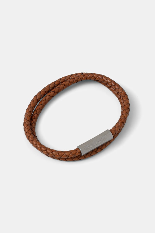 Кожаный браслет Calvin Klein, коричневый
Кожаный браслет Calvin Klein, коричневый