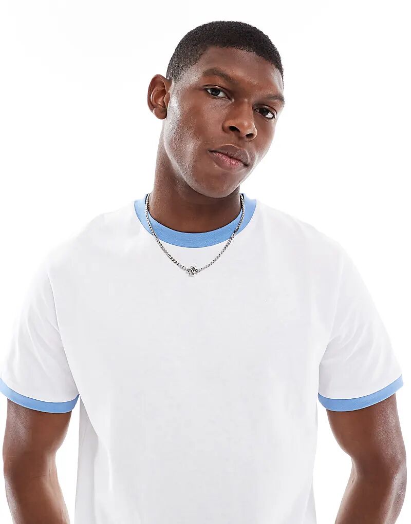 Футболка ASOS DESIGN с круглым вырезом и контрастной синей окантовкой белого цвета
Футболка ASOS DESIGN с круглым вырезом и контрастной синей окантовкой белого цвета
