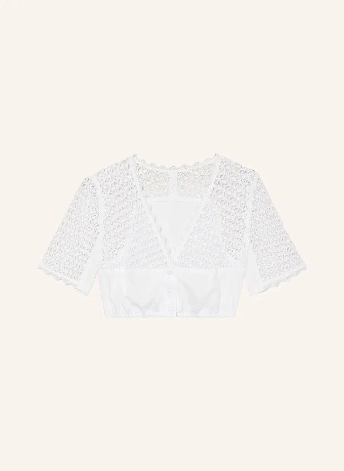 Блуза дирндль с кружевом крючком Waldorff, белый
Блуза дирндль с кружевом крючком Waldorff, белый