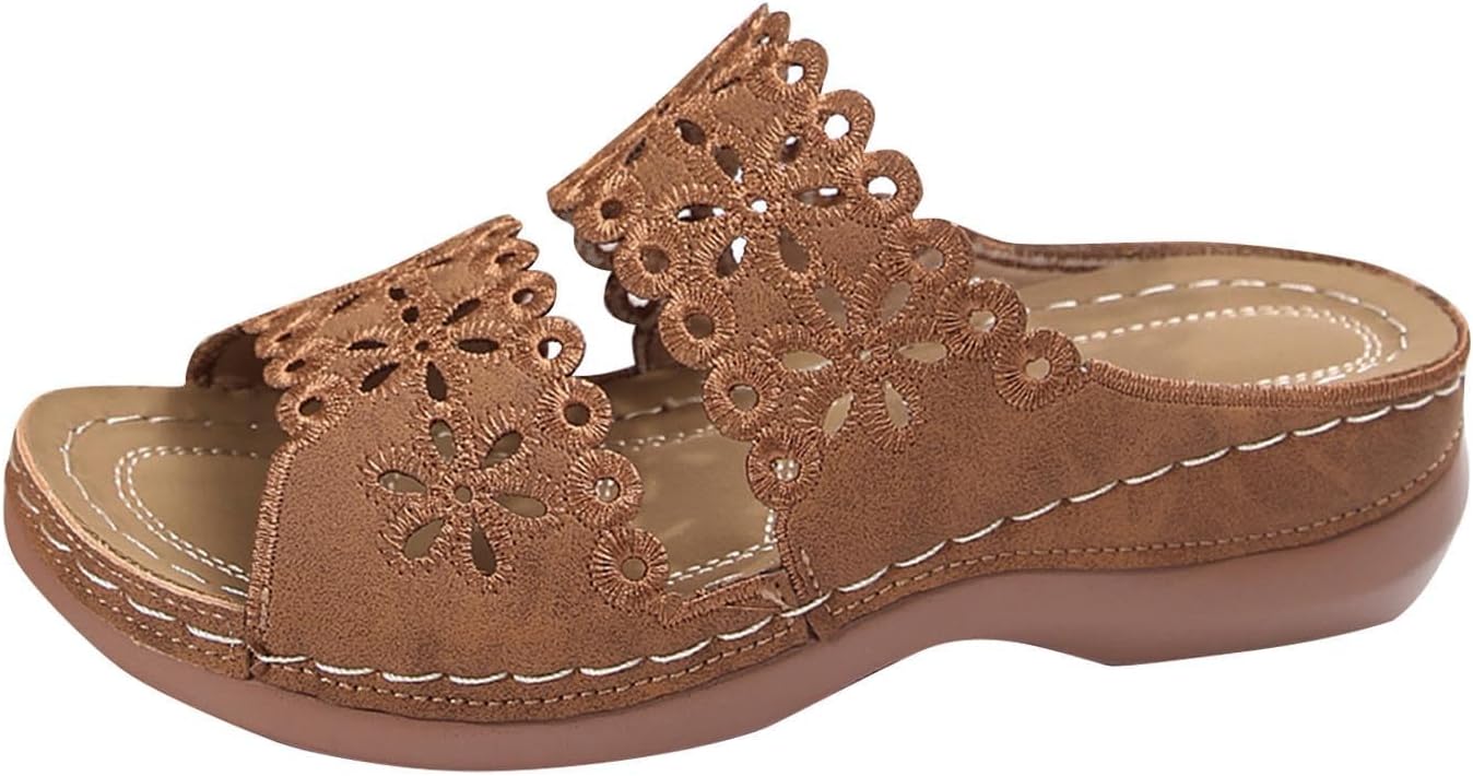 Ортопедические сандалии ZWRXW для женщин с вырезами, ретро сандалии на клиновидной танкетке, летние слайд-сандалии, удобные элегантные повседневные пляжные тапочки с поддержкой свода стопы, коричневый
Ортопедические сандалии ZWRXW для женщин с вырезами, ретро сандалии на клиновидной танкетке, летние слайд-сандалии, удобные элегантные повседневные пляжные тапочки с поддержкой свода стопы, коричневый