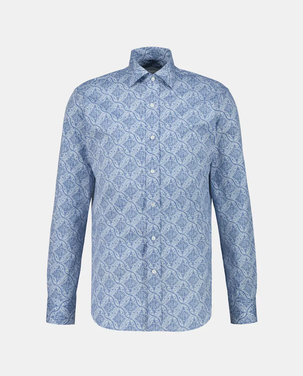 Мужская повседневная рубашка с длинными рукавами и орнаментальным принтом Mirto, синий
Мужская повседневная рубашка с длинными рукавами и орнаментальным принтом Mirto, синий