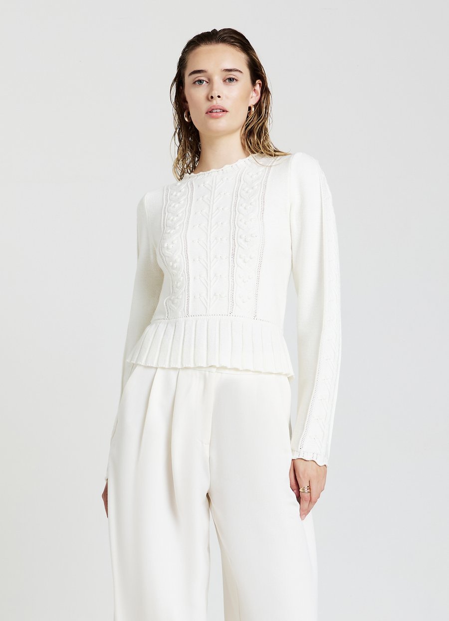 Джемпер Calliope CON LAVORAZIONE, Bianco Lana/White Denim
Джемпер Calliope CON LAVORAZIONE, Bianco Lana/White Denim