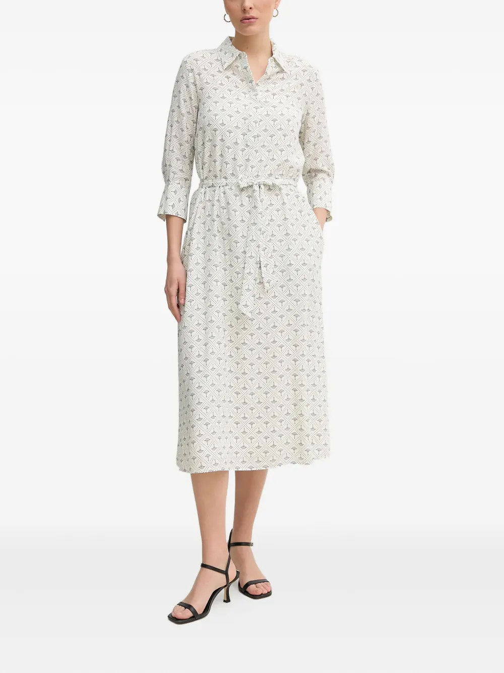 Платье-рубашка с цветочным принтом и поясом Joop!, белый
Платье-рубашка с цветочным принтом и поясом Joop!, белый