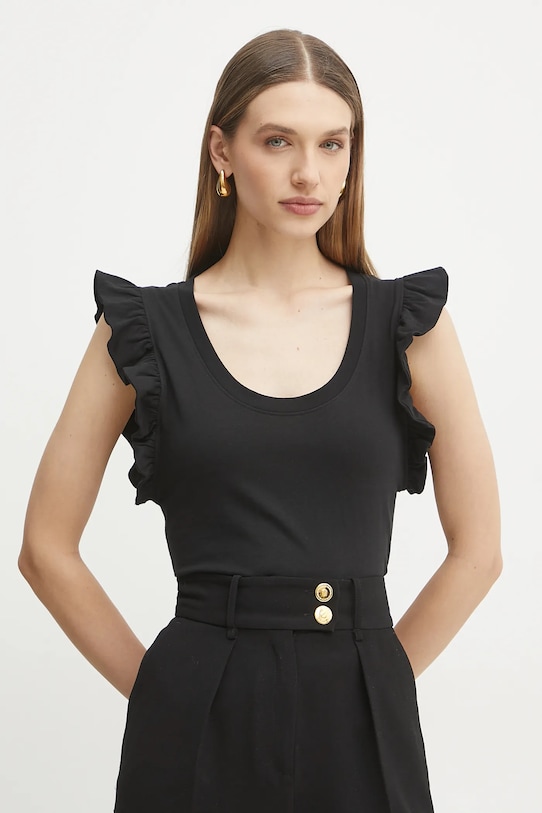 Хлопковая футболка TANKI Silvian Heach, черный
Хлопковая футболка TANKI Silvian Heach, черный