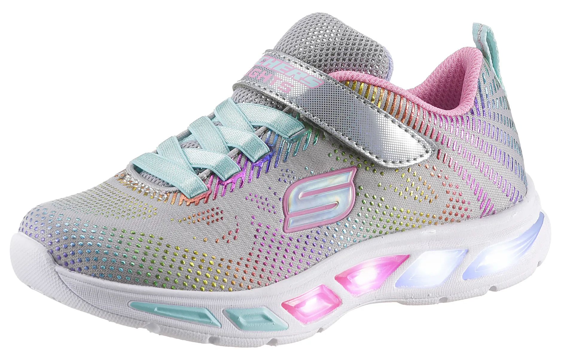 Детские кроссовки Skechers "LITEBEAMS-Gleam N`Dream flashing Shoes", с блестящей подошвой, повседневная обувь, полуботинки, туфли на шнуровке Skechers Kids, серый
Детские кроссовки Skechers "LITEBEAMS-Gleam N`Dream flashing Shoes", с блестящей подошвой, повседневная обувь, полуботинки, туфли на шнуровке Skechers Kids, серый