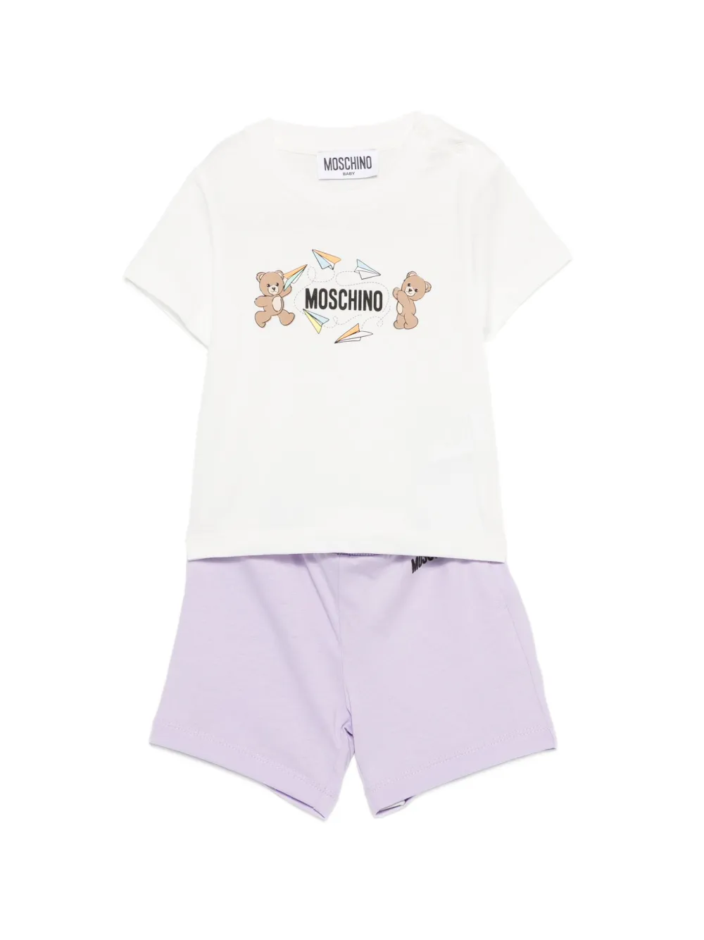 Комплект из двух шорт с принтом медведя Moschino Kids, белый
Комплект из двух шорт с принтом медведя Moschino Kids, белый
