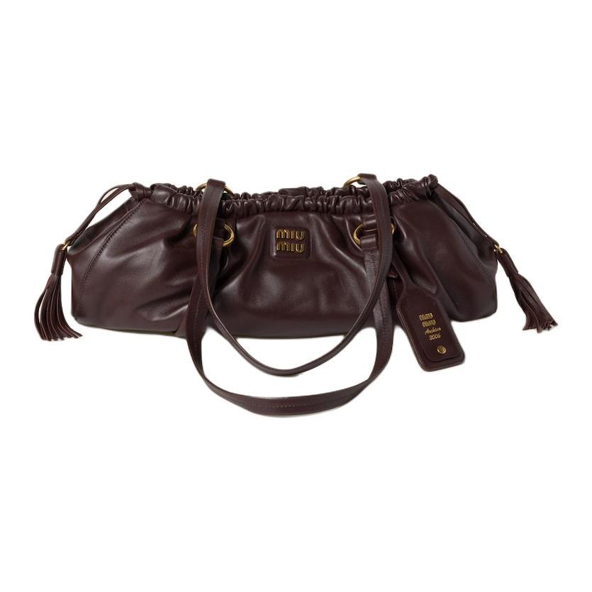MIU MIU Сумка через плечо из кожи наппа большого размера женская коричневая
MIU MIU Сумка через плечо из кожи наппа большого размера женская коричневая