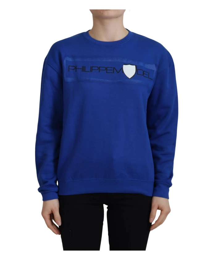 Синий пуловер с принтом и длинными рукавами. Philippe Model, синий
Синий пуловер с принтом и длинными рукавами. Philippe Model, синий