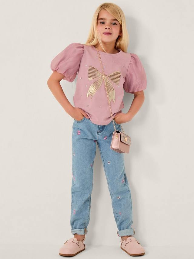 Детская футболка с пайетками, бантом и пышными рукавами Monsoon, Purple
Детская футболка с пайетками, бантом и пышными рукавами Monsoon, Purple