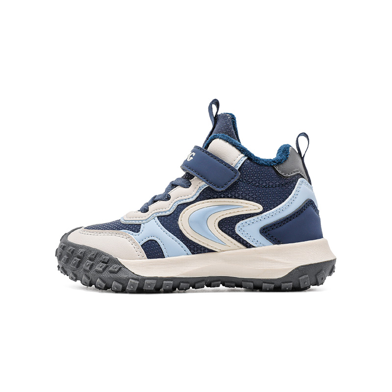 Нескользящие и износостойкие теплые высокие детские кроссовки для повседневной жизни BOBDOG, бежевый/темно-синий 
Нескользящие и износостойкие теплые высокие детские кроссовки для повседневной жизни BOBDOG, бежевый/темно-синий