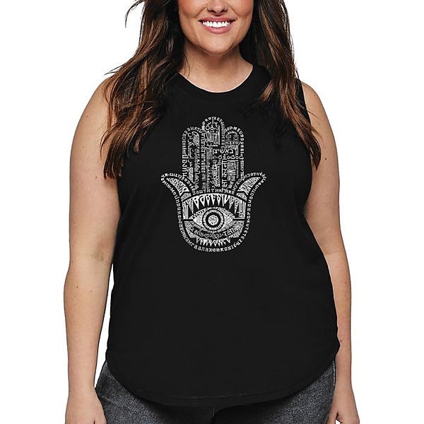 Женский plus size топ с принтом - hamsa La Pop Art, Black
Женский plus size топ с принтом - hamsa La Pop Art, Black
