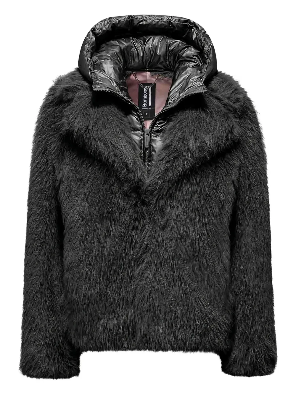 Однобортная куртка со съемным капюшоном Bomboogie, черный
Однобортная куртка со съемным капюшоном Bomboogie, черный