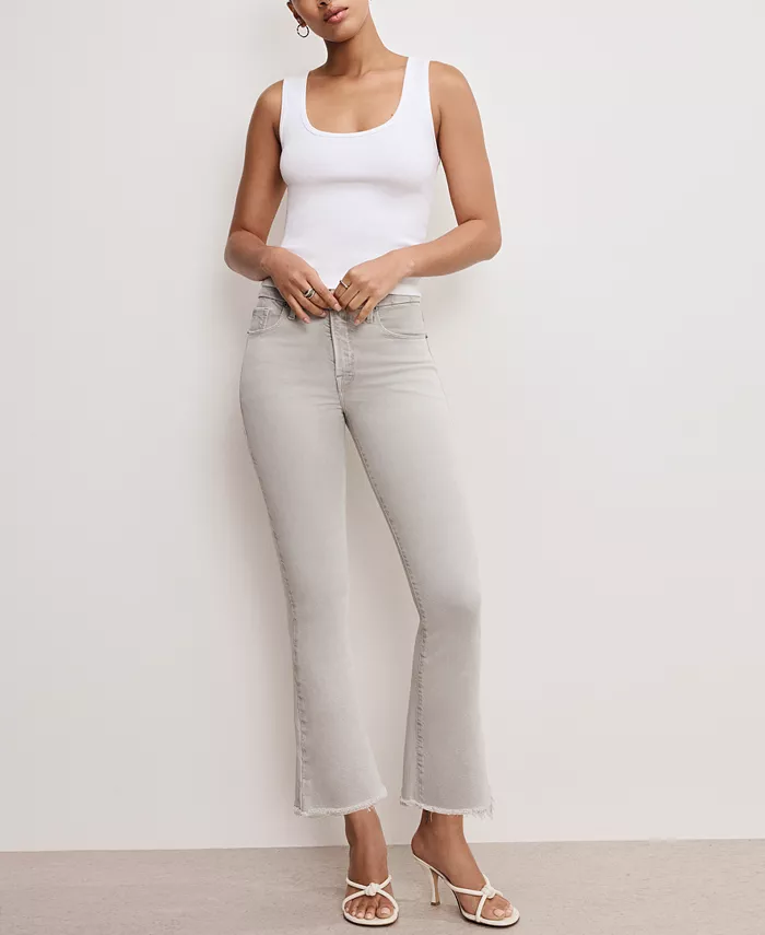 Женские мягкие технологичные укороченные джинсы Good Legs с заниженной талией Good American, серый
Женские мягкие технологичные укороченные джинсы Good Legs с заниженной талией Good American, серый