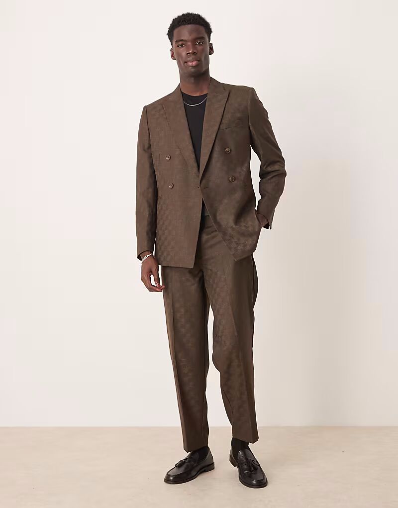 Зауженные брюки свободного кроя из коричневого жаккардового клетчатого принта Asos Design
Зауженные брюки свободного кроя из коричневого жаккардового клетчатого принта Asos Design