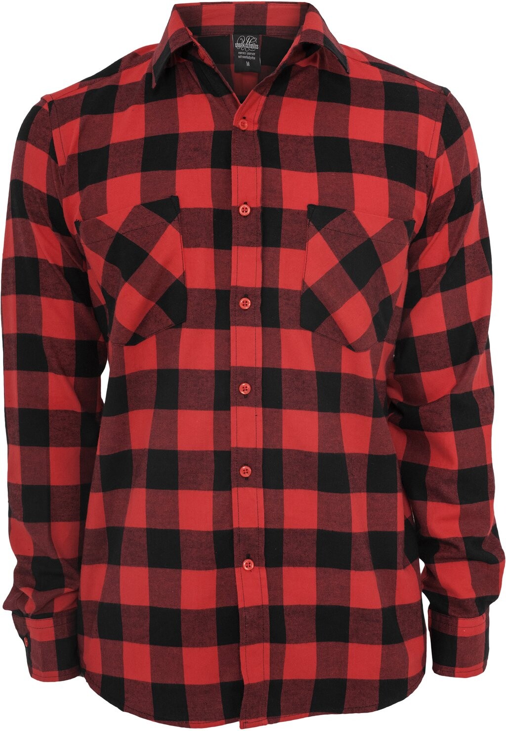 Рубашка CHECKED Urban Classics, цвет black/red 
Рубашка CHECKED Urban Classics, цвет black/red