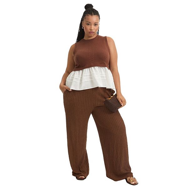 Свитер без рукавов с баской June + vie для женщин plus size June & Vie
Свитер без рукавов с баской June + vie для женщин plus size June & Vie