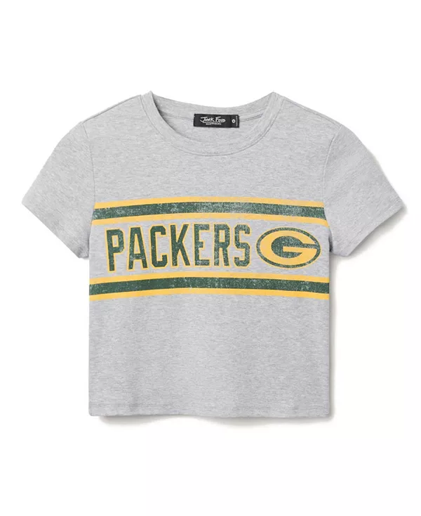 Женская детская футболка с символикой команды «Грин Бэй Пэкерс» из НФЛ. Junk Food Clothing, серый
Женская детская футболка с символикой команды «Грин Бэй Пэкерс» из НФЛ. Junk Food Clothing, серый