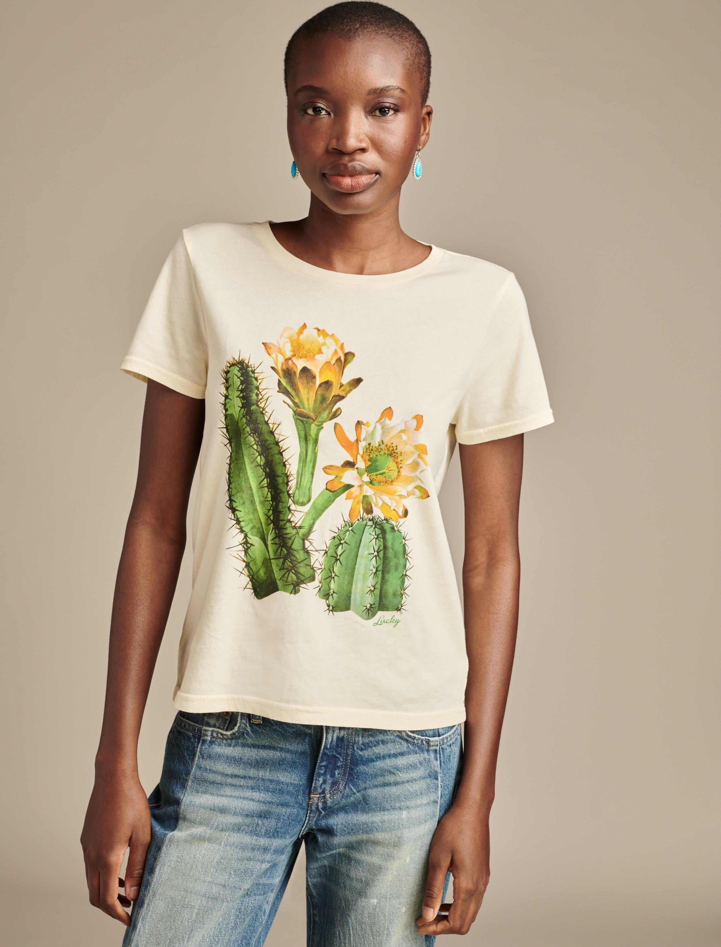 Женская классическая футболка Lucky Brand Watercolor Cactus, цвет medium light beige
Женская классическая футболка Lucky Brand Watercolor Cactus, цвет medium light beige
