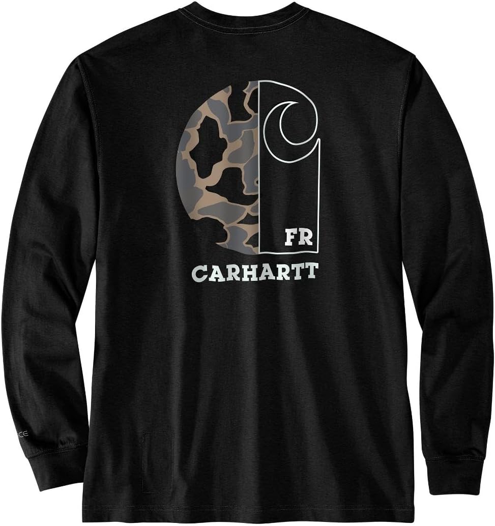 Carhartt мужская огнестойкая футболка Force Loose Fit с длинным рукавом, легкая, камуфляжная, с принтом C, Black
Carhartt мужская огнестойкая футболка Force Loose Fit с длинным рукавом, легкая, камуфляжная, с принтом C, Black